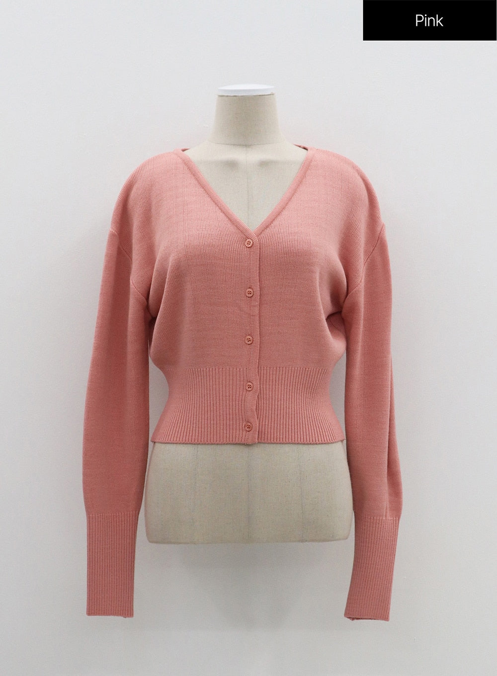 V-Neck Cropped Cardigan OM307