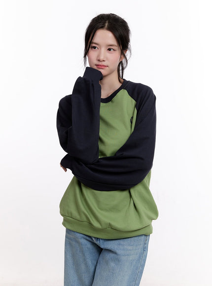 casual-graphic-logo-sweatshirt-cm527 / Green