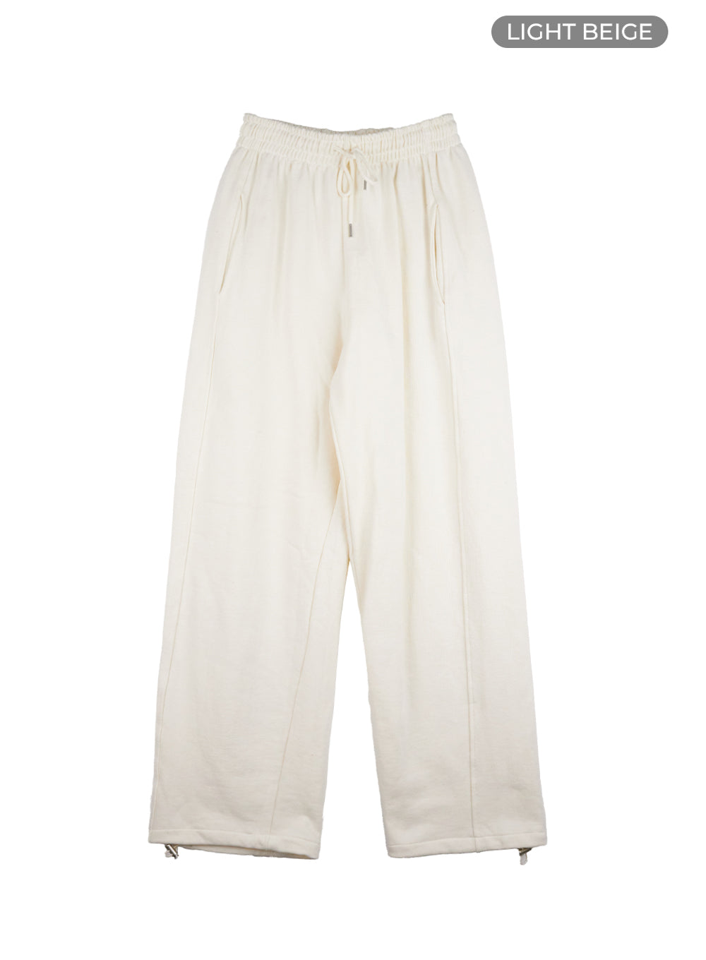 comfy-cotton-banded-joggers-co402 / Light beige