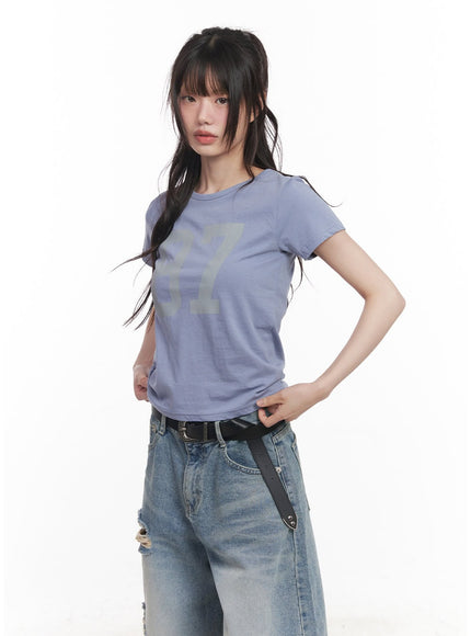 87-graphic-crop-tee-cy520 / Light blue