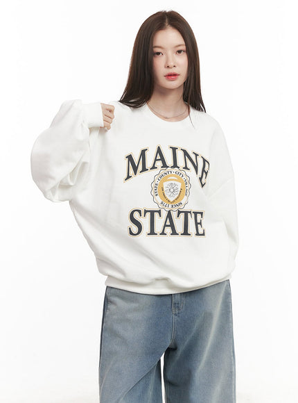 Maine Graphic Oversized Sweatshirt CM511