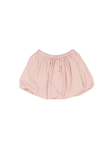 Solid Balloon-Fit Mini Skirt CY506