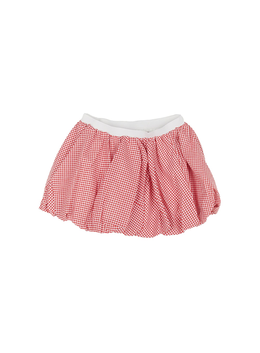 gingham-puffy-pumpkin-mini-skirt-ca529 / Red