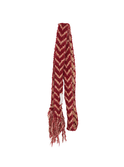 chevron-print-scarf-cn426 / Red