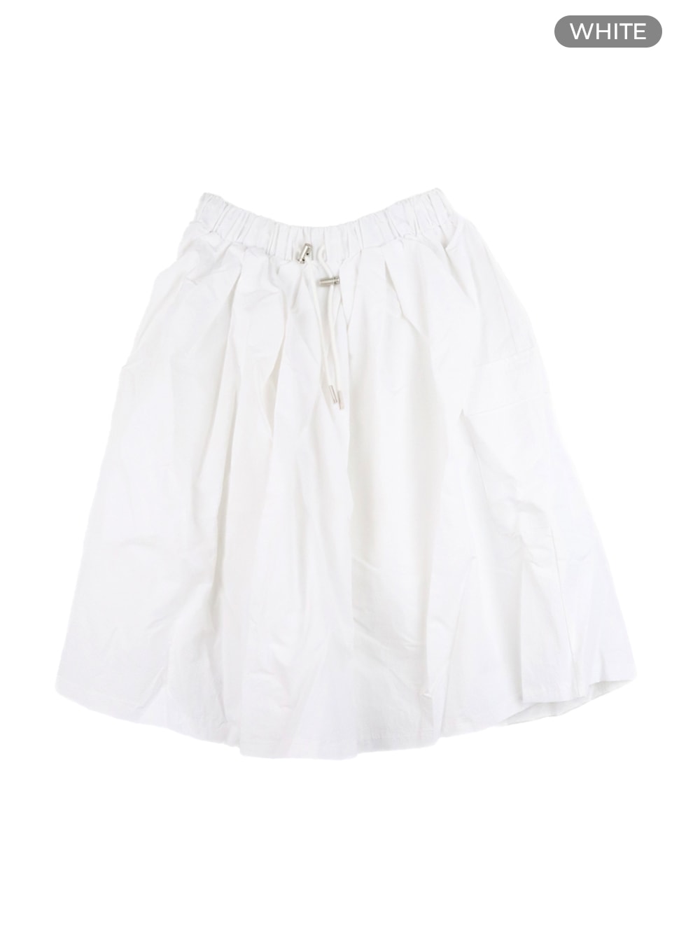 solid-flare-cargo-midi-skirt-cm425 / White