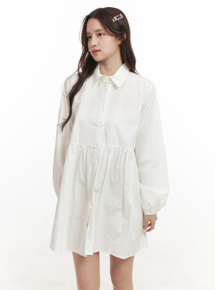 A-Line Shirt Collar Dress CJ515