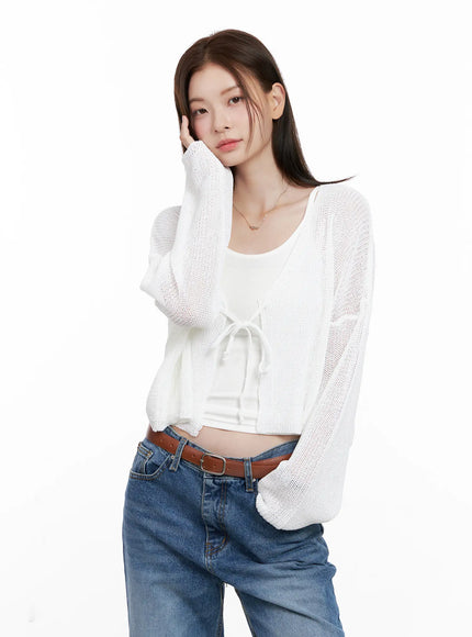 Summer Knit Crop Cardigan CL523