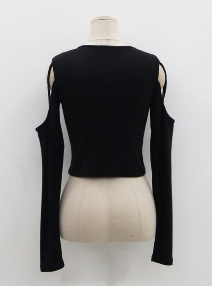 Simple Off Shoulder Crop Top CO04