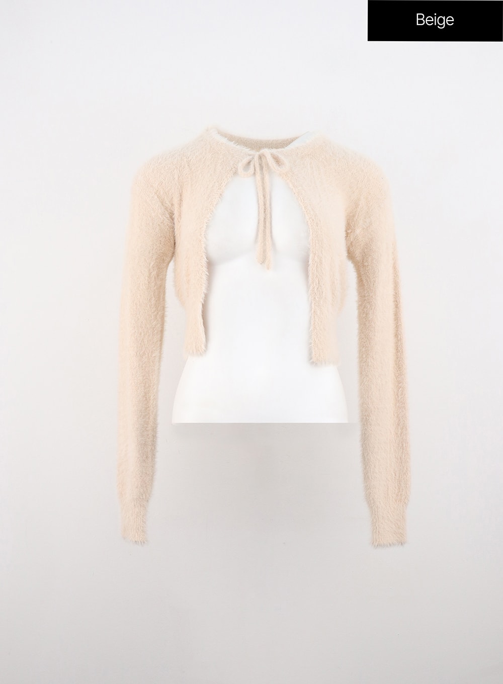 boucle-ribbon-tie-bolero-oo316 / Beige