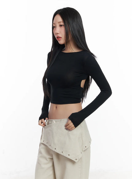 backless-corset-crop-top-cj530 / Black