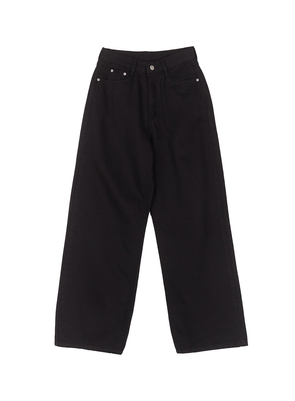 essential-cotton-wide-leg-pants-cy526 / Black