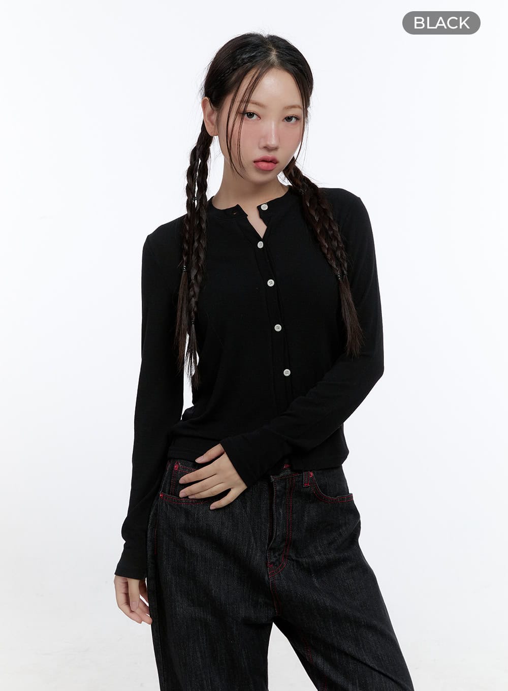 softtouch-rayon-cardigan-cs410 / Black