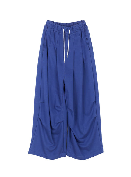 wide-fit-pintuck-sweatpants-cy512 / Blue