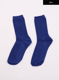basic-vivid-color-socks-of406 / Blue