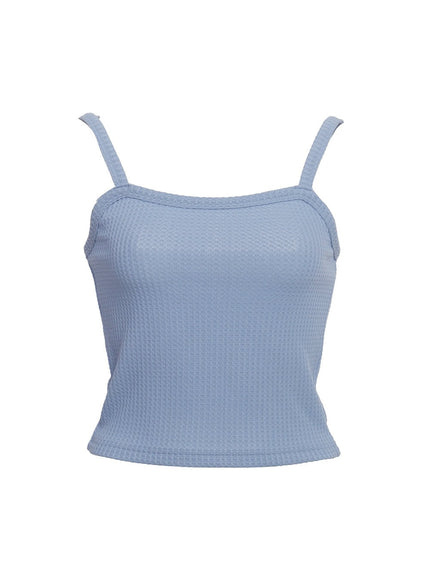 solid-square-neck-cami-top-cu520 / Blue