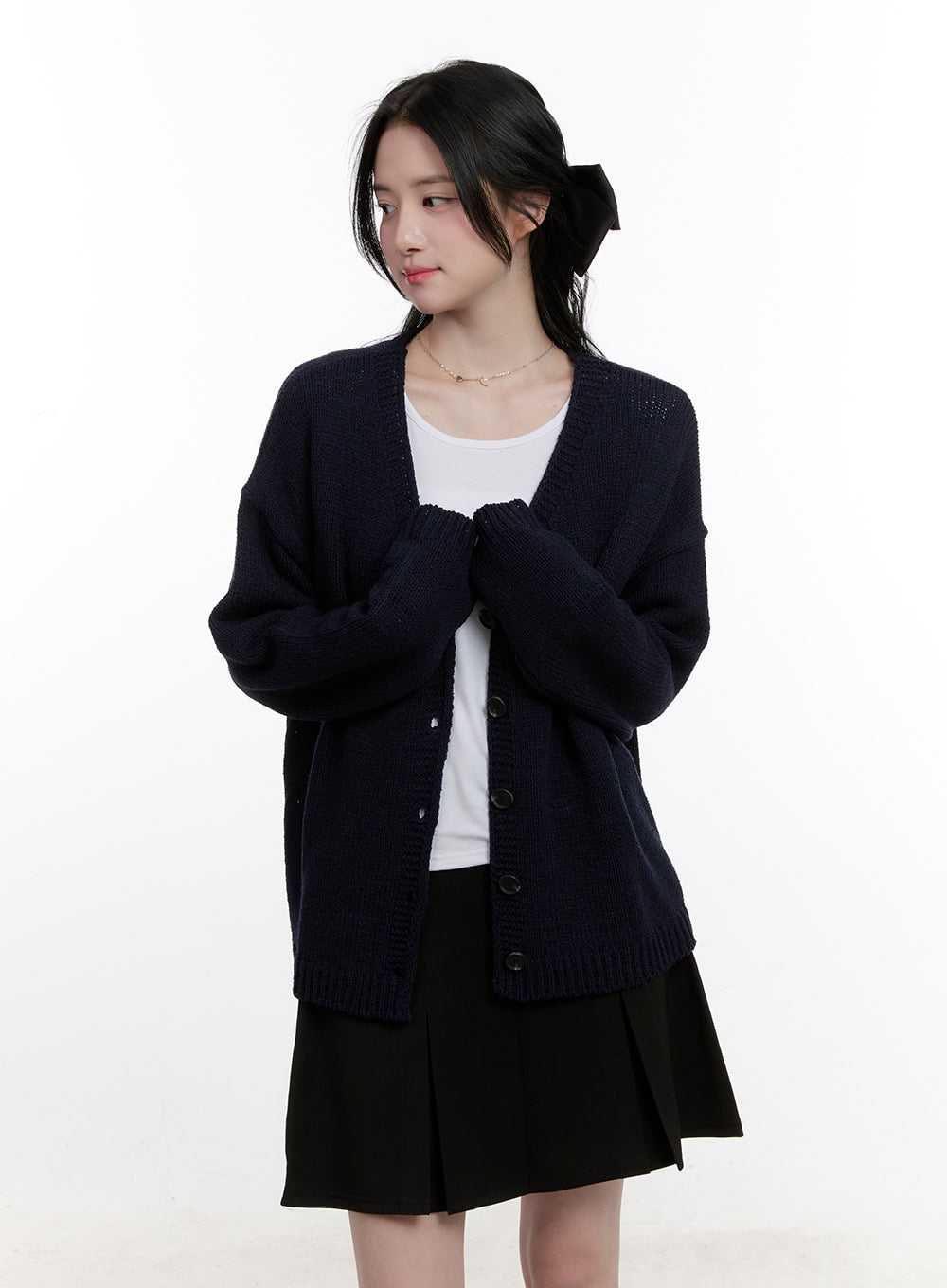 Classic Oversized V-Neck Cardigan CF527