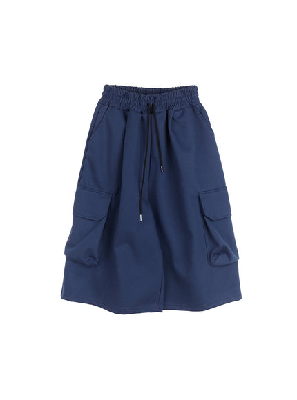 cargo-oversized-bermuda-sweatshorts-cm518 / Dark blue