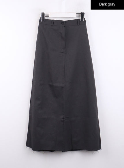 straight-fit-maxi-skirt-cj422 / Dark gray