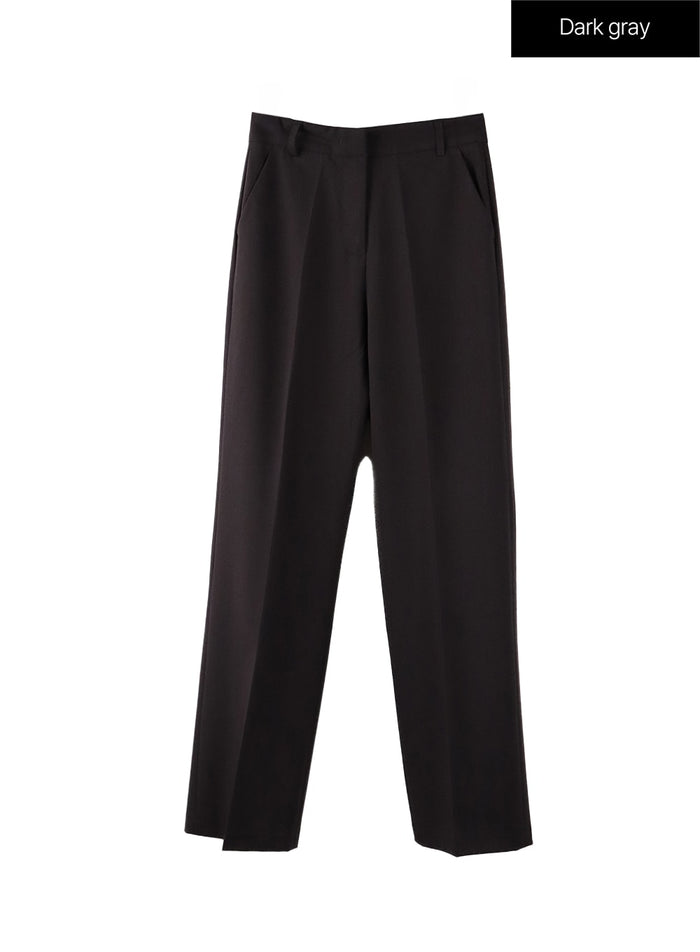 basic-tailored-pants-of415 / Dark gray