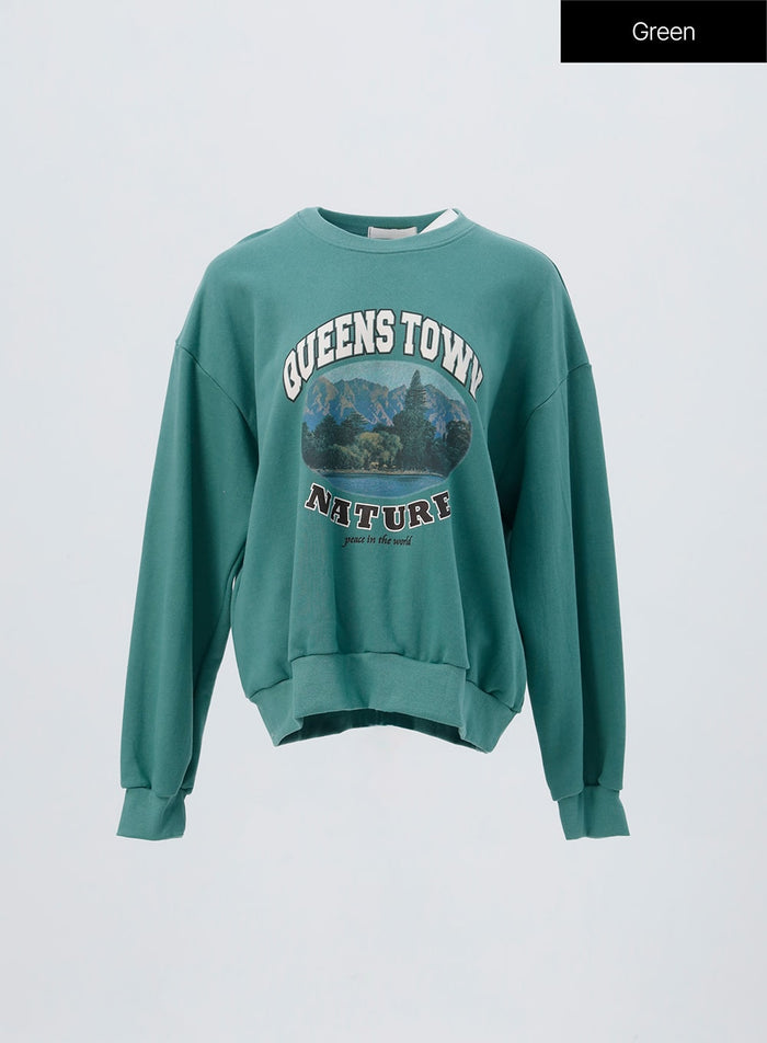 graphic-sweatshirt-oo305 / Green