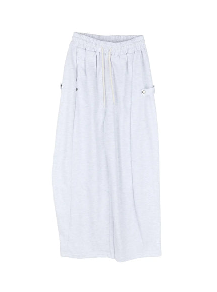 relaxed-fit-wide-leg-sweatpants-cg514 / Light gray