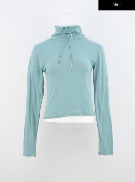 string-turtleneck-long-sleeve-top-cn303 / Mint