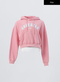 varsity-cropped-hooded-sweatshirt-os326 / Pink