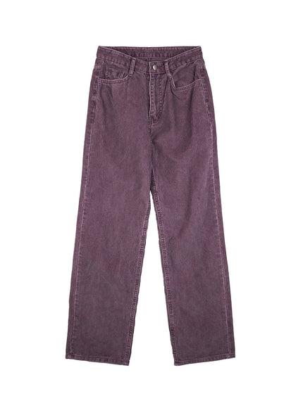 classic-corduroy-straight-leg-trousers-on408 / Purple