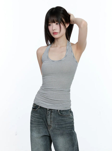 basic-halter-neck-tank-top-cg507 / Stripe