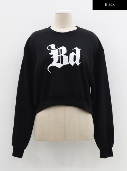Graphic Cropped Sweatshirt CF327