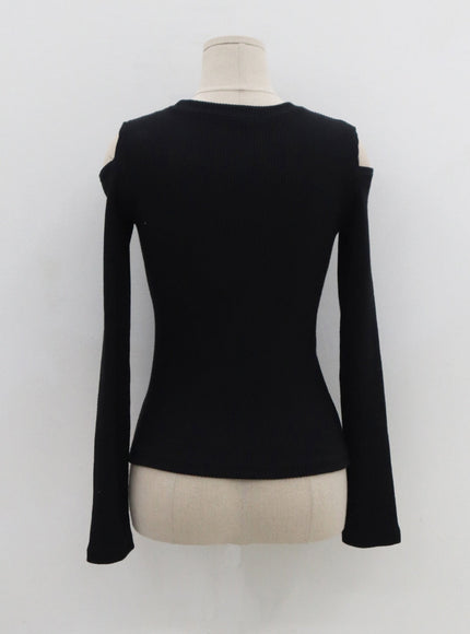 Livia Open Shoulder Long Sleeve Top CS15