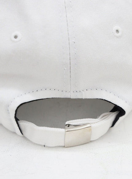 New Town Lettered Cotton Baseball Cap OU13