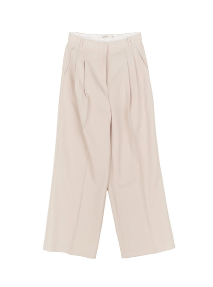 Pintuck Wide-Fit Slacks Pants CM511