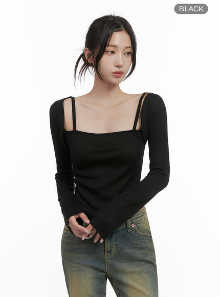 sleek-fit-long-sleeve-bolero-cs430 / Black