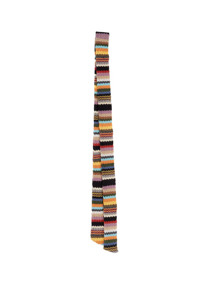 multicolor-knit-scarf-co507 / Black