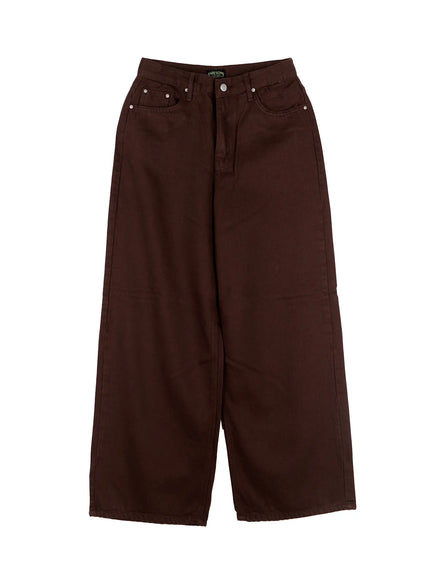 cotton-wide-leg-pants-cs523 / Brown