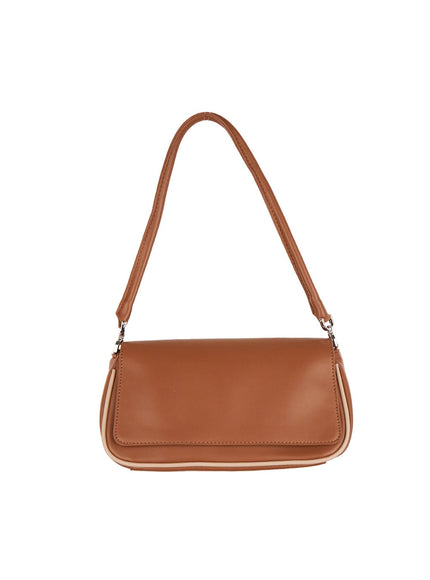 Two-Tone Trim Shoulder Bag CJ515