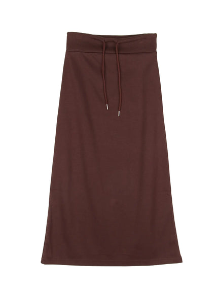 comfy-maxi-skirt-cj515 / Brown