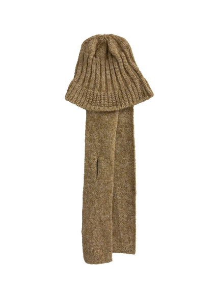 warm-balaclava-scarf-set-cn504 / Brown