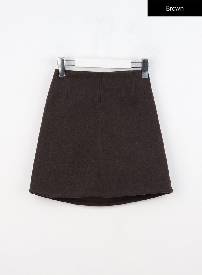 simple-mini-skirt-on309 / Brown