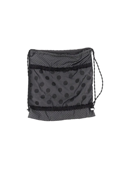 polka-dot-shirred-backpack-cl504 / Gray