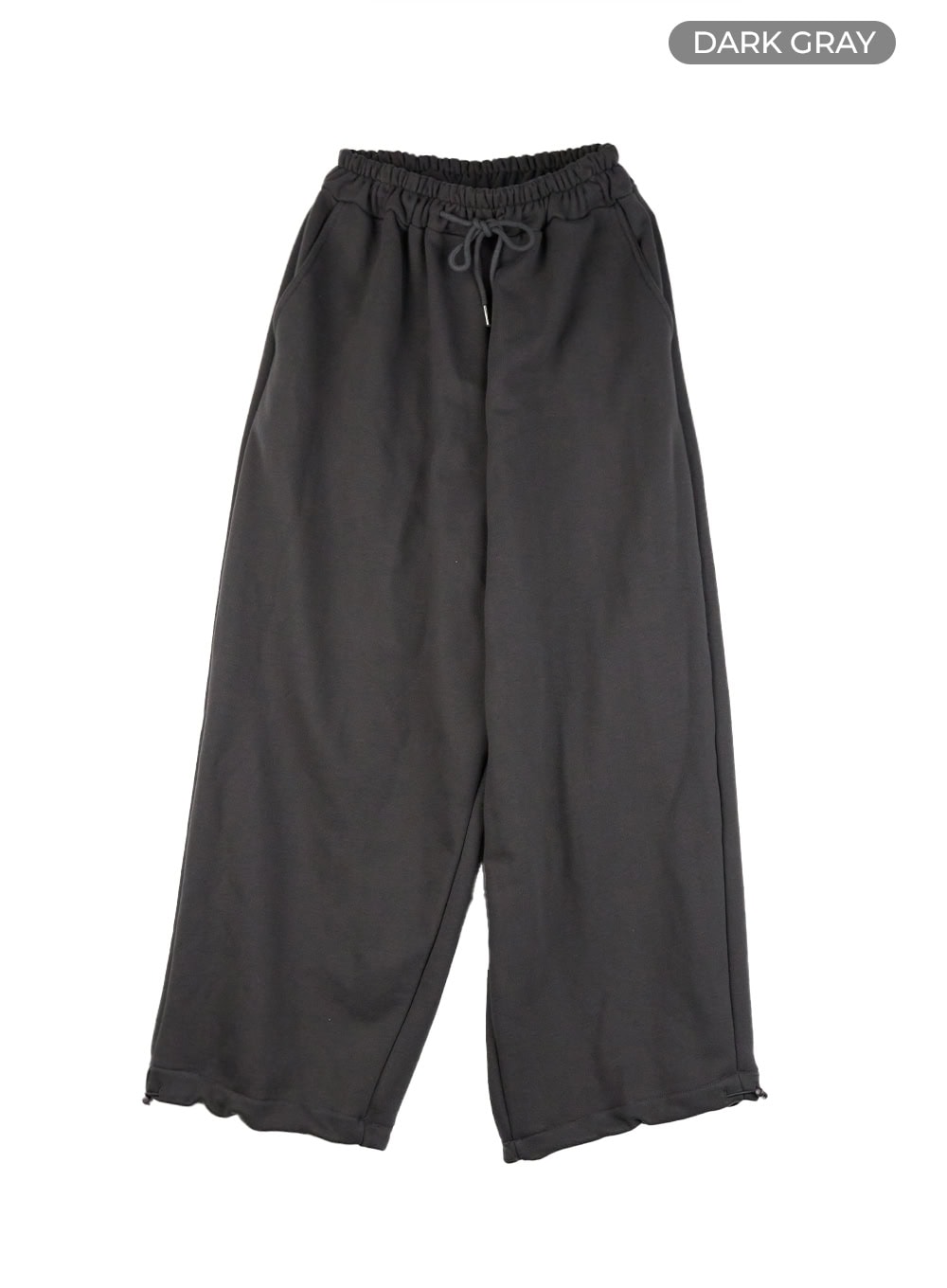 graphic-pocket-wide-sweatpants-cl417 / Dark gray