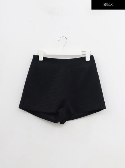 Tweed High Waist Shorts OJ304