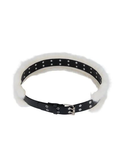 faux-fur-eyelet-belt-cn524