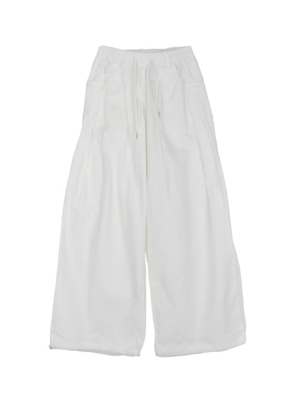Balloon Wide Leg Cotton Pants CO515