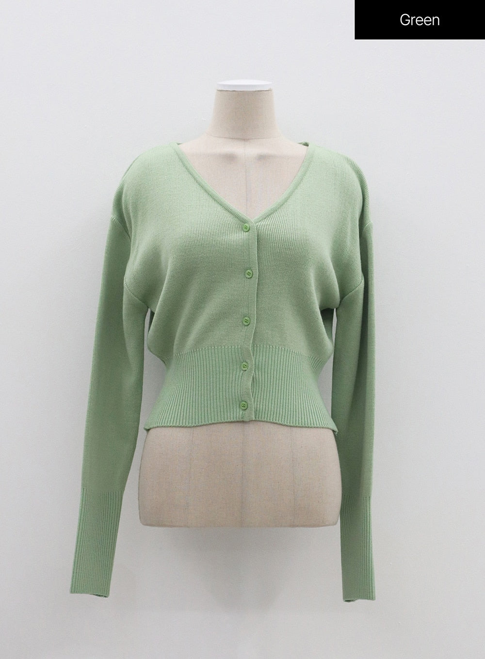 V-Neck Cropped Cardigan OM307