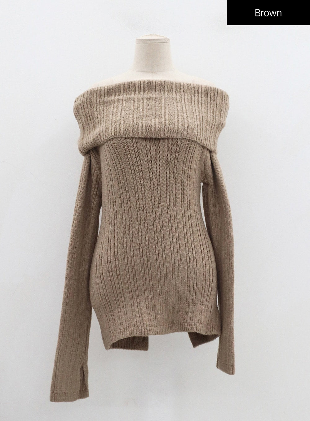 Off-Shoulder Stripe Knit Top OD22