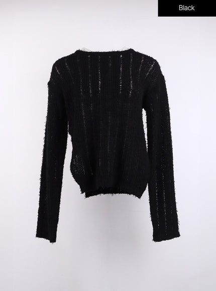 cozy-knitted-long-sleeve-round-neck-top-cj419 / Black