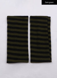 striped-leg-warmers-cj424 / Dark green