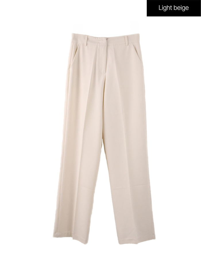 basic-tailored-pants-of415 / Light beige